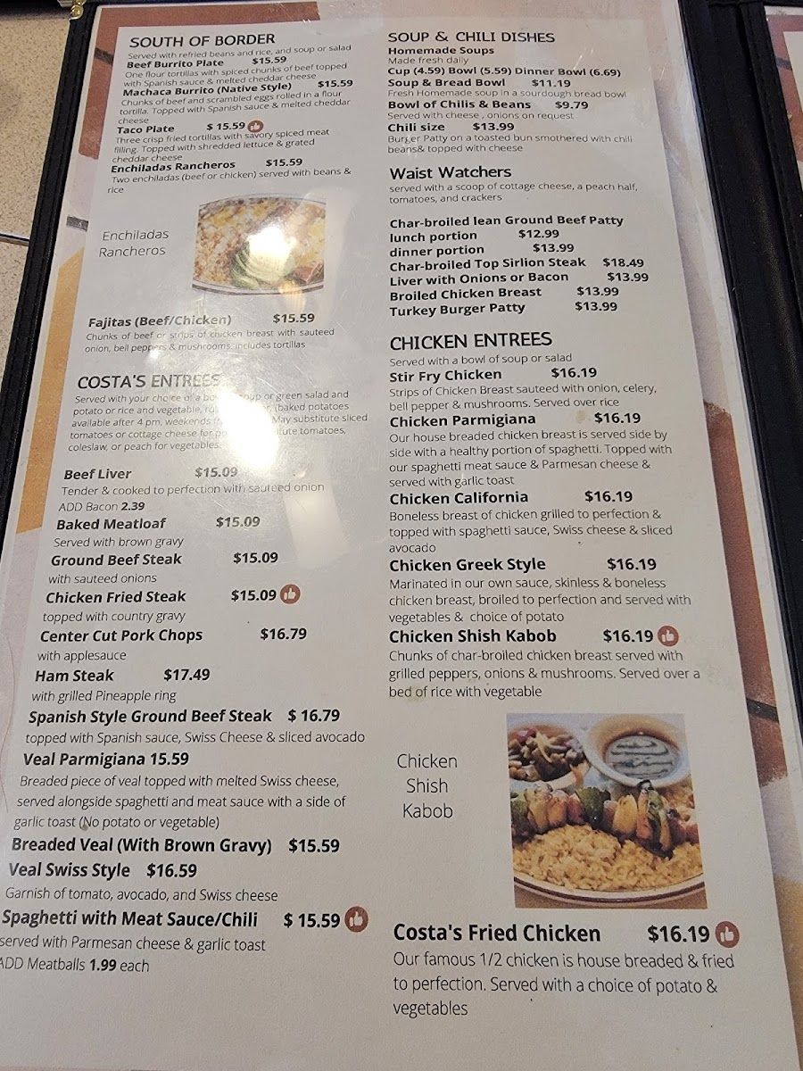 Costa's Family Restaurant Menu - Image 5